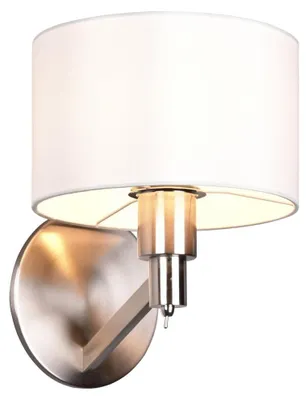 Zdjęcie produktu dla Kinkiet CASSIO srebrno-biały 1xE27x40W tkanina wym:27,9x23x23cm IP20 Trio
