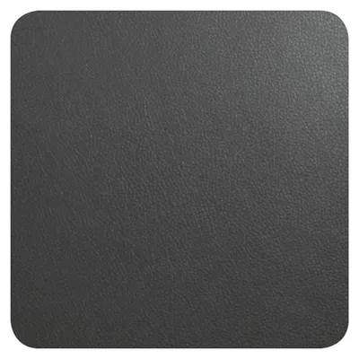 Productafbeelding van ASA glazen onderzetters, lederlook, basalt, 10x10 cm, 4 stuks