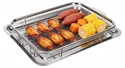 Zdjęcie produktu dla Kosz grillowy, grill i piekarnik grillowy, kosz grillowy ze stali nierdzewnej