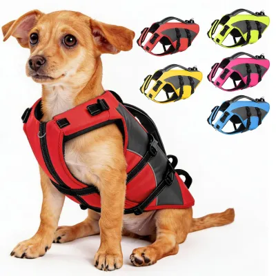 Produktbild von Rettungsweste für Hunde – Verstellbar – Rot – Größe M