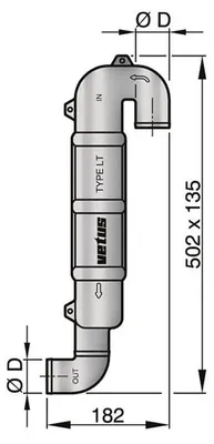 Imagen del producto de Adaptador VETUS WLOCKLT para manguera de extracción de aire, diámetro 40 mm