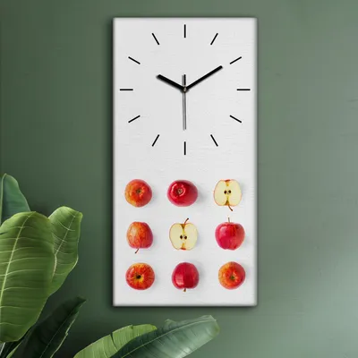 Produktbild von Wohnzimmer Leinwand Uhr Geräuschlos Küche 30x60 Farblich, Früchte, schwarze Zeiger