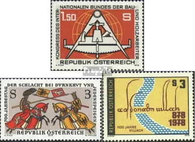Produktbild von Briefmarken Österreich 1978 Mi 1579,1580,1582 (kompl.Ausg.) gestempelt Sondermarken