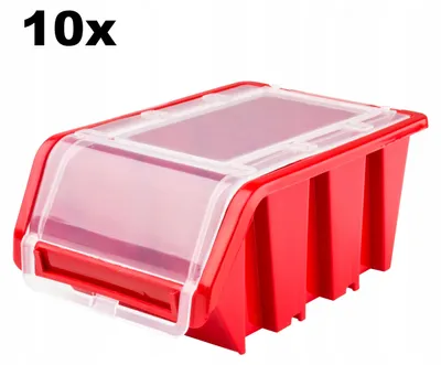 Produktbild von Kistenberg Aufbewahrungsbehälter rot 10er Set 160x230x120 mm