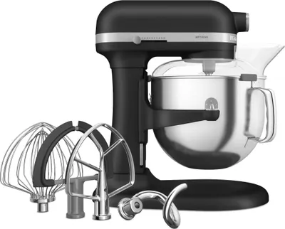 Zdjęcie produktu dla KitchenAid 5KSM70SHXEBK, Mikser stojący, Czarny, Bić, Ugniatać, Miksowanie, 1,1 m, 6,6 l, Dźwignia