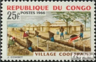 Produktbild von Briefmarken Kongo (Brazzaville) 1966 Mi 85 (kompl.Ausg.) postfrisch Dorfgemeinschaftshile