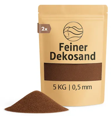 Imagen del producto de Deko-Sand marrón, 10 kg, ideal para jarrones, vasos y decoración suelta