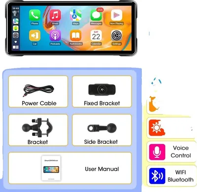Image de Système de navigation GPS, étanche, compatible CarPlay et Android Auto sans fil, Carplay, Non