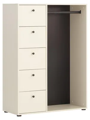 Image de Armoire Schildmeyer Lovund, couleur crème beige, dimensions : 98 x 40 x 132 cm