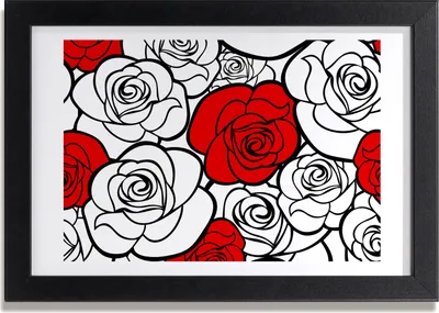 Produktbild von Bild 30x20 MDF-Rahmen, Wandkunst Rosen