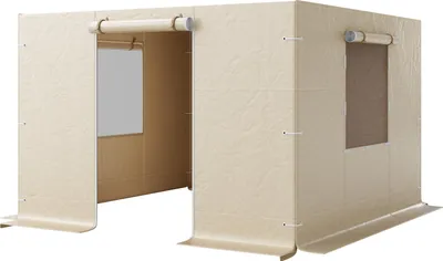 Obrázok produktu pre SucceBuy bočné panely pre altánky 2,9 x 2,9 m, 4-dielne bočné panely z PE materiálu s oknami zo sieťoviny, náhradný kryt pre altánky s pevnou strechou, altánok nie je súčasťou dodávky