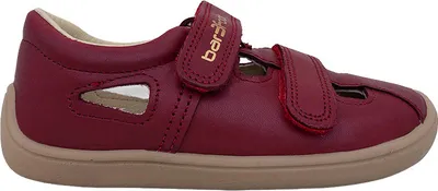 Produktbild von Ledersandalen 3F 3BE35/L27 bar3foot super flexi burgundy barfuß, Klettverschluss