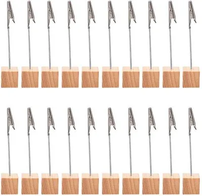 Produktbild von Holz Fotohalter Klemmen 20 Stück Büro Dekoration