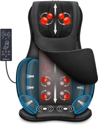 Image de Coussin de massage Shiatsu pour tout le corps, avec fonction de chaleur, de compression d'air et de pétrissage