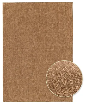 Produktbild von Primaflor In- & Outdoorteppich ROY - Lines - 120x170cm - Brauner Lounge-Teppich für Balkon & Terrasse - Flachgewebter Wohnteppich ideal als Terrassenteppich & Balkonteppich