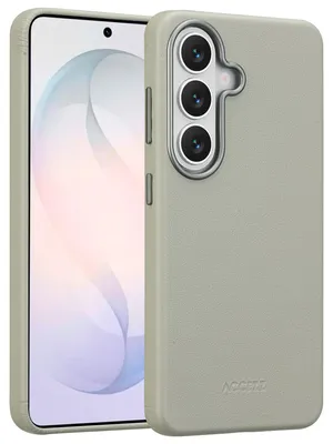 Imagen del producto de Funda de cuero MagSafe para Samsung Galaxy S26 de Accezz - Gris claro