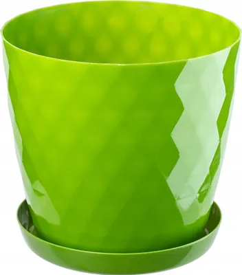 Obrázok produktu pre Plastový kvetináč KADAX "Amily", kvetináč s podšálkou. Kvetináč, 20 cm, zelený, 1 kus