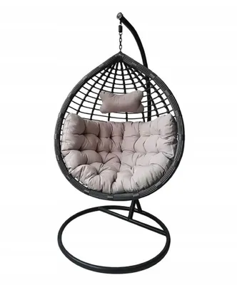 Image de Fauteuil suspendu en forme de cocon pour l'extérieur, avec coussins, de la marque BDMU GRILL&GARDEN
