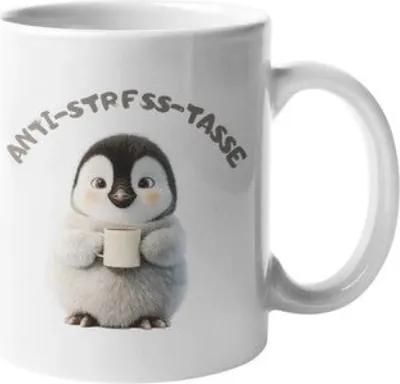 Produktbild von Anti Stress Pinguin Kaffeetasse Teetasse Tasse Geschenkidee 325 ml