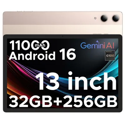 Produktbild von DOOGEE Tab E3 Pro - Tablet, Android 16, 13 Zoll, 32GB+256GB, 4G LTE, 90Hz,11000mAh/18W, Vier Trompeten