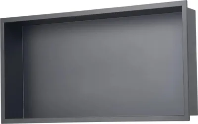 Zdjęcie produktu dla Wnęka prysznicowa 33x63 cm stal nierdzewna czarna wodoodporna półka