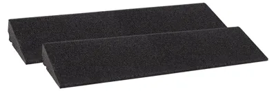 Produktbild von Bordsteinrampe Gummi 70mm 80x25x7cm Set = 2 Stück schwarz SZAGATO Schwellenrampe Auffahrhilfe Bordsteinkeile Bordstein Auffahrrampe Bordsteinkanten