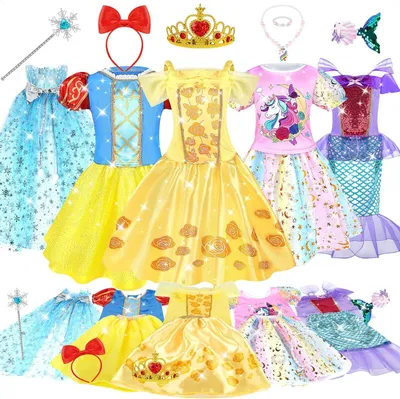 Produktbild von Prinzessin Kostüm Set 5-teilig, für Karneval, inklusive Umhang, Zepter, Krone und Zubehör, 3 bis 5 Jahre