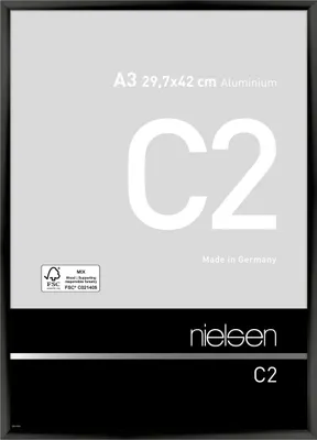 Produktbild von nielsen Aluminium Bilderrahmen C2, 29,7x42 cm (A3), Eloxal Schwarz Glanz