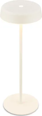 Immagine prodotto di Briloner PALA Lampada da tavolo LED senza fili IP44, touch, dimmerabile, luce bianca calda, bordo chiaro, bianco antico, Ø13 x 36,5 cm