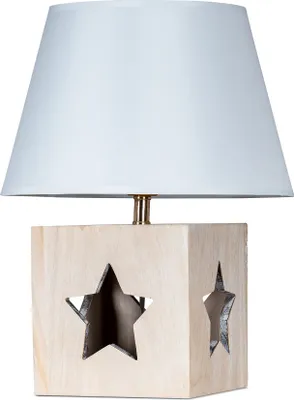 Produktbild von Lampe Tischlampe H41cm Holz Holzlampe Stern Leuchte Deko Tischleuchte Tischdeko Dekoleuchte Weihnachtsdeko Sterndeko