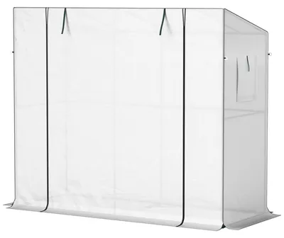 Immagine prodotto di Mini serra da parete per piante | Colore: Bianco | Dimensioni: 76x200x170/150 cm