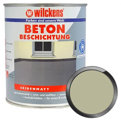 Produktbild von WILCKENS Betonbeschichtung Seidenmatt 0.75 Liter RAL 7032 Kieselgrau
