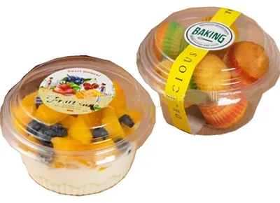 Obrázok produktu pre Omgoods – Priehľadné nádoby na potraviny s vekom, vhodné na cupcakes (50 kusov)