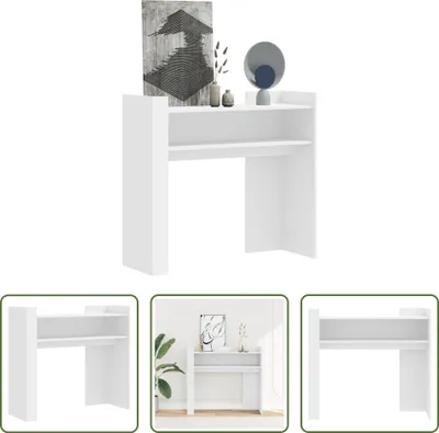 Obrázek produktu pro The Living Store Konzolový stolek bílý 100x35x90 cm materiál na bázi dřeva