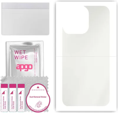 Produktbild von apgo Rückseite Schutzfolie, Matt, kompatibel mit Apple iPhone 15 Pro, Hinten Hydrogel-Displayschutzfolie mit Positionierhilfe, kratzfest, einfache Montage