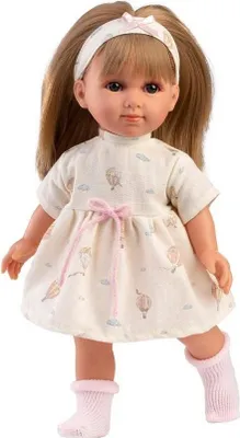 Produktbild von Llorens Puppe Elena, 35 cm, mit Baumwollbauch und Vinylteilen, vierteiliges Outfit