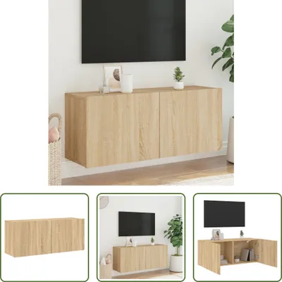 Produktbild von The Living Store TV-Wandschrank Sonoma-Eiche 100x30x41 cm