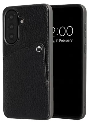 Obrázok produktu pre Zadný kryt Selencia Riva s priehradkou na karty pre Samsung Galaxy A57 (5G) – čierny