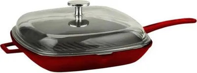 Obrázok produktu pre LAVA Metal Grilovacia Panvica 28 X 28 cm S Vekom Liatinová Červená LVPGT2828K3R