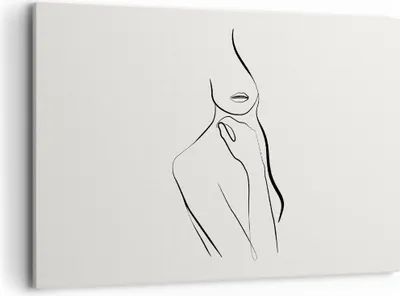 Produktbild von Bild auf Leinwand - Leinwandbild - Einteilig - Frau Skizze Zeichnung - 120x80cm - Wand Bild - Wanddeko - Wandbilder - Leinwanddruck - Bilder - Wanddekoration - Leinwand bilder - AA120x80-5045