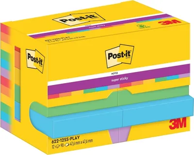 Produktbild von Post-it-MemoBlok 3m Post-It 622-12SS-Play | Box A 12 Stück | 24 Stücke
