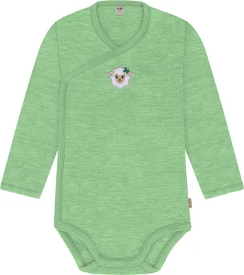 Produktbild von normani Merino Baby-Body langärmeliger Wickelbody