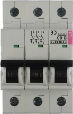 Immagine prodotto di Interruttore automatico 3P B 63A 6kA AC ETIMAT10 002125722