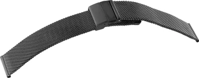 Produktbild von Edelstahl-Milanesearmband mit Faltschließe, schwarz, 14 - 22 mm