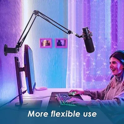 Image de Support de microphone professionnel - Support de microphone standard réglable