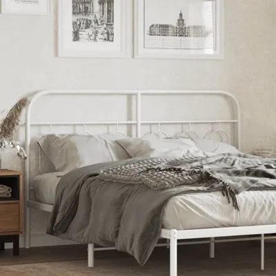 Produktbild von Design Kopfteil Metall Weiß 150 cm, Kopfteile 2024 Neu