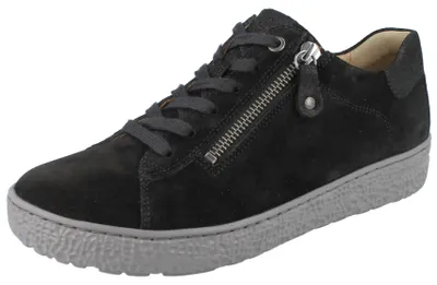 Produktbild von HARTJES Phil Damen Sneaker schwarz Veloursleder - Größe: UK 6,5