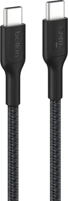 Produktbild von Belkin USB-C/USB-c Kabel 240W 3m geflochten, schwarz CAB025hq3MBK