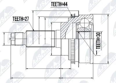 Produktbild von NTY Gelenksatz Antriebswelle Vorne Links Vorne Rechts für SUBARU IMPREZA Stufenheck (GD) NPZ-SB-011