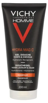 Produktbild von Vichy Hydra Mag C, Männer, Körper & Haar, Mischhaut, trockene Haut, normale Haut, ölige Haut, Empflindliche Haut, Nasse Haut, 200 ml, Auffrischend, Beruhigend, Magnesium, Vitamin C